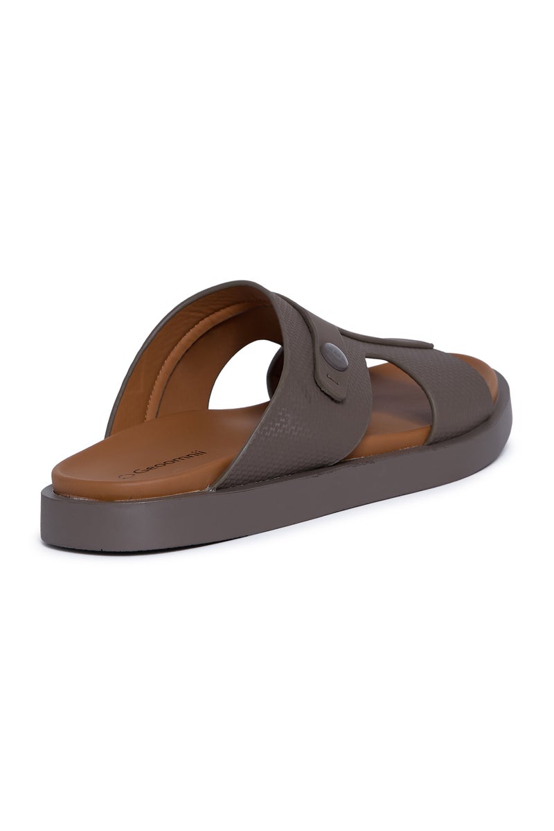 Geoomnii Men’s Arabic Sandals – Comfortable Casual Leather Slide Sandals for Everyday Wear - Image 3